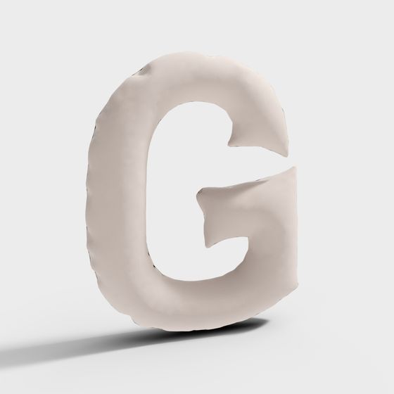 Colorful Inflatable Letter G 3D Model