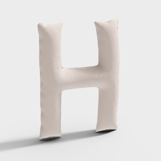 Unique H-Shaped Pillow 3D model