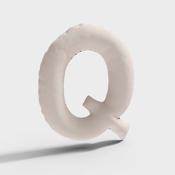 Unique Q-Shaped Sculpture 3D Model