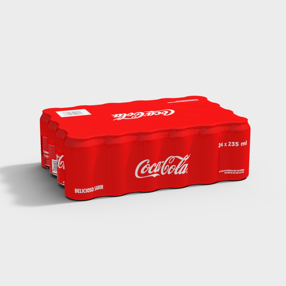 Vibrant Coca-Cola 24-Pack 3D model