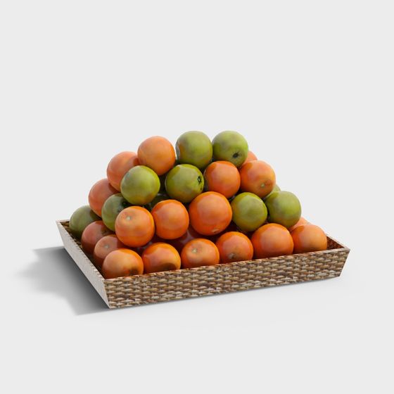 Fresh Fruit Basket 3D model