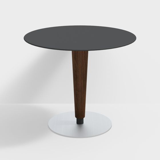 Stylish Low-Poly Round Table 3D model