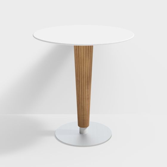 Elegant Low-Poly Round Table 3D model