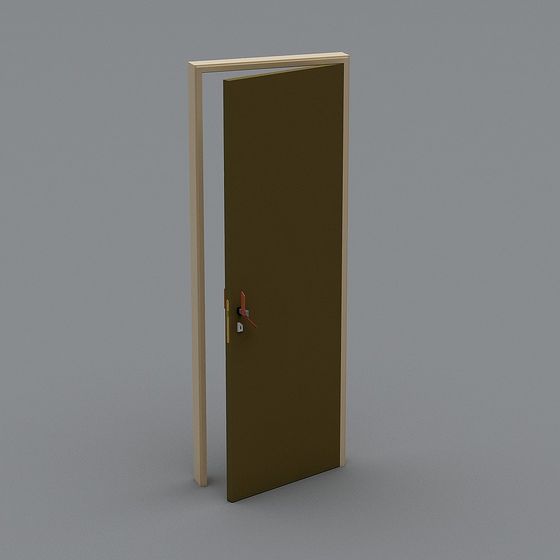 Stylish Minimalist 3D Model Door