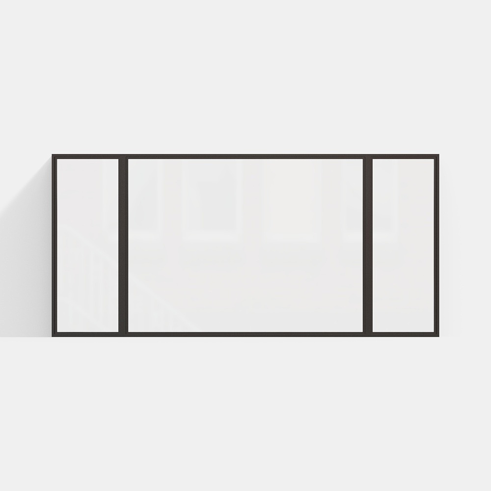 Low-Poly Glass Partition 3D model