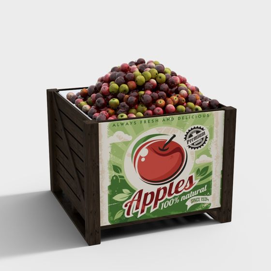 Apple Crate 3D model