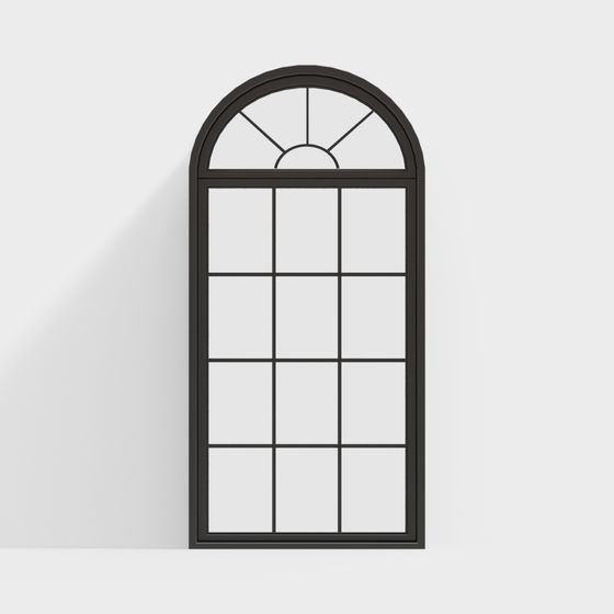 Elegant Arch Window 3D model for Contemporary Spaces