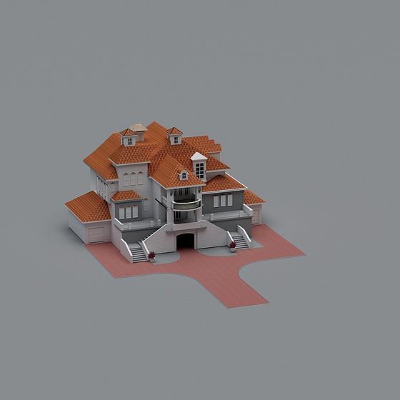 Luxurious Villa 3D model with Rich Details