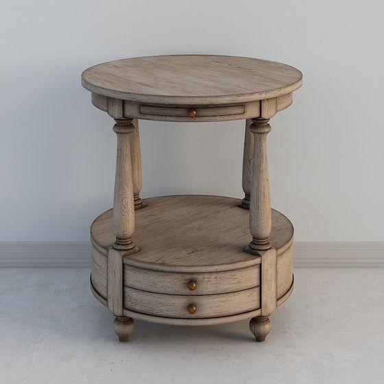 Vintage Round Table 3D model for Modern Design