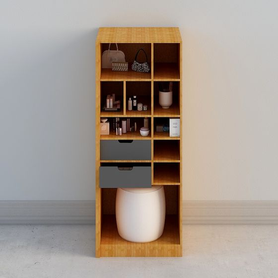 Stylish Low-Polygon Dresser 3D model