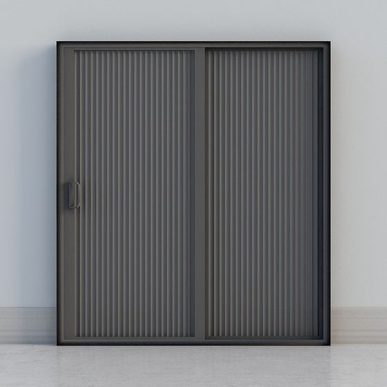 Industrial Sliding Door 3D model for Creative Spaces