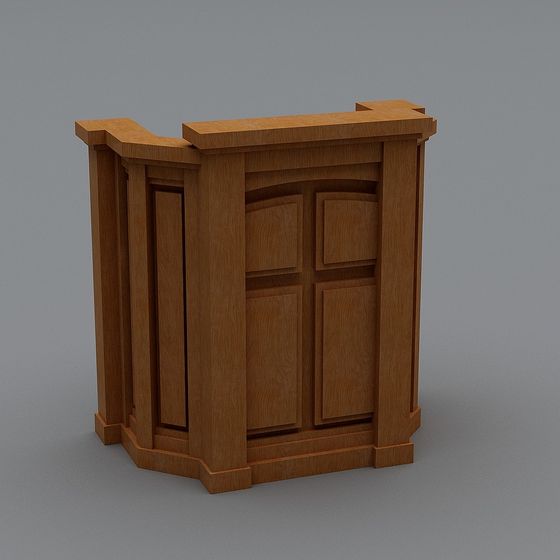 Vintage Wooden Porch 3D model