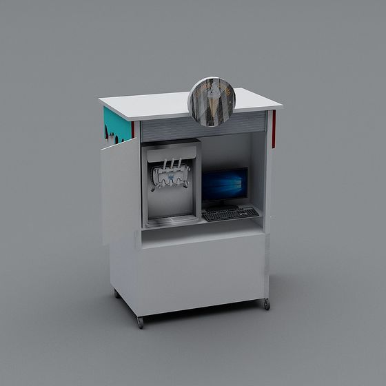 Stylish Mobile Ice Cream Truck 3D model