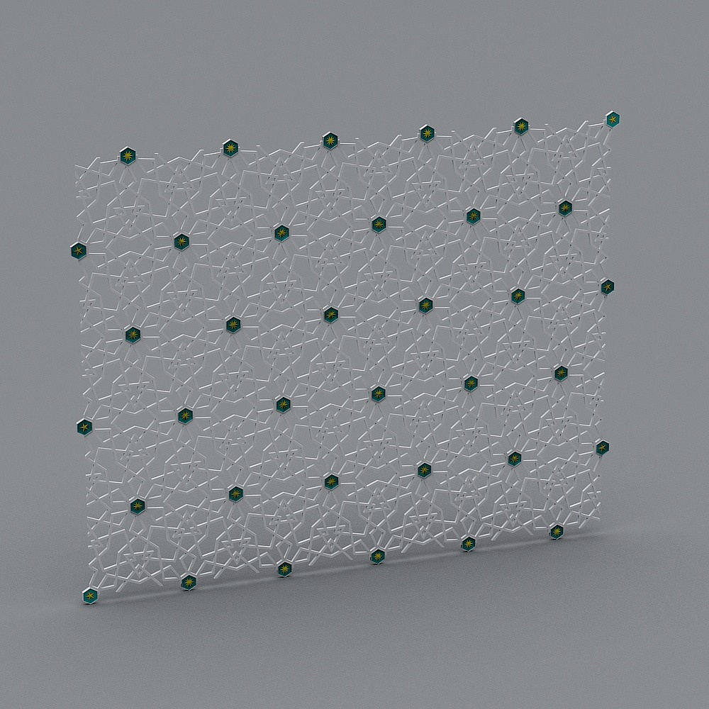 Lattice Wall 3D model - Modern Futuristic Design