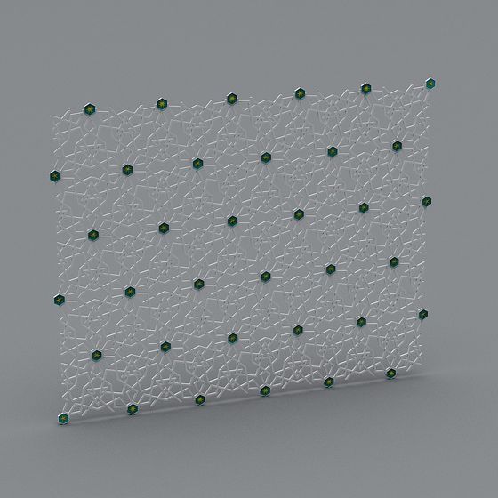 Lattice Wall 3D model - Modern Futuristic Design