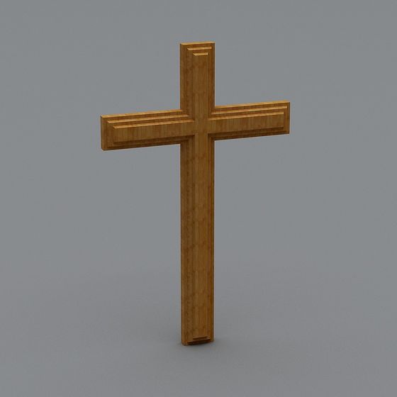 Elegant Low-Poly Cross 3D model