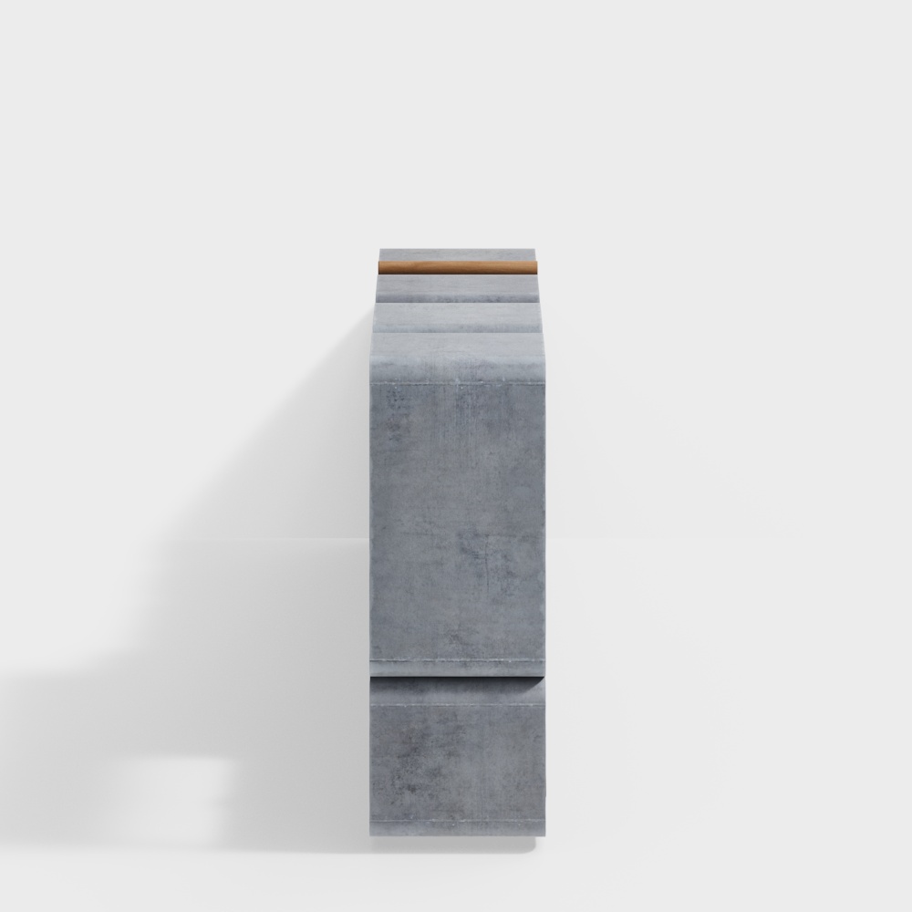 Système d'étagères de rue en bois Basso