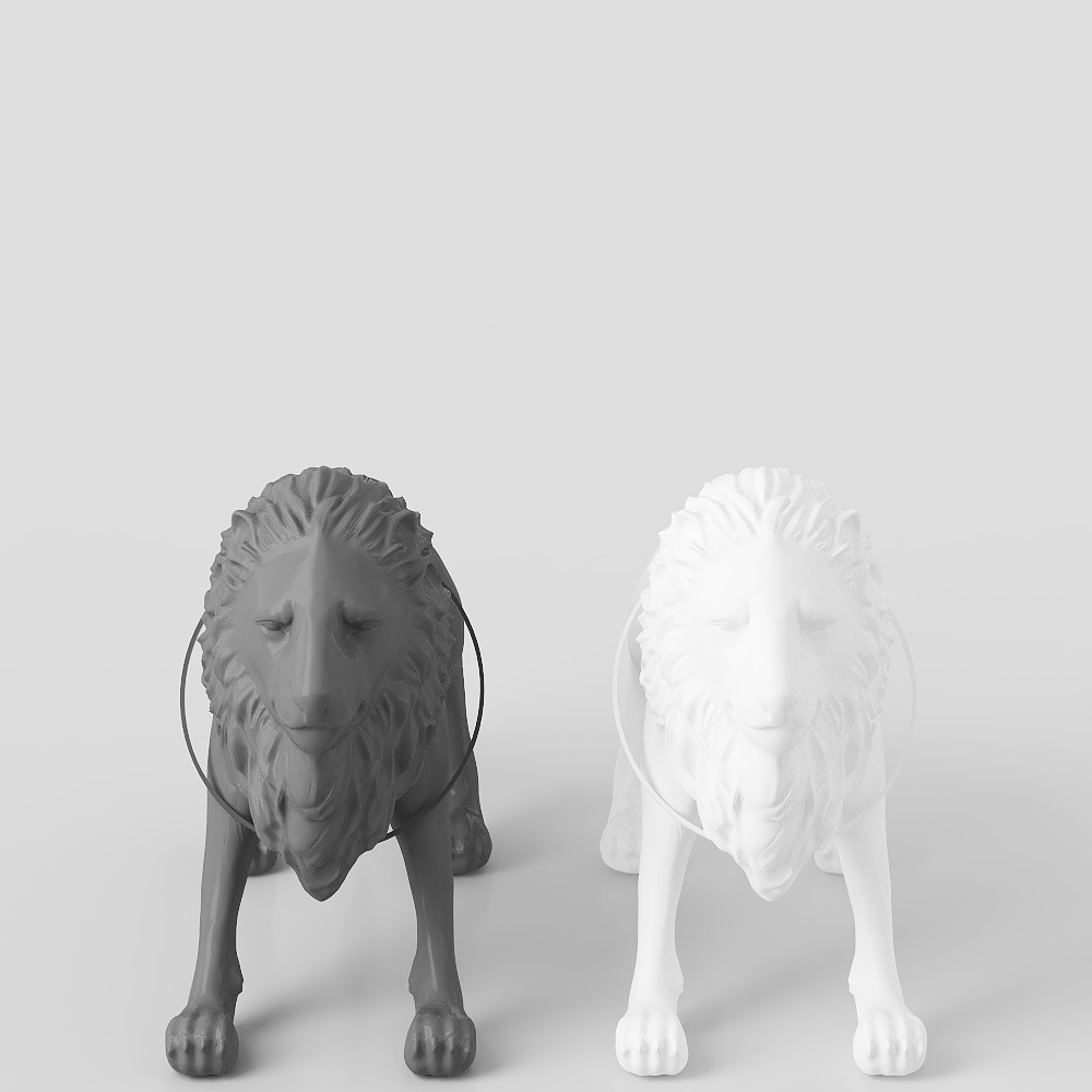 Realistic Low-Poly Lion 3D model