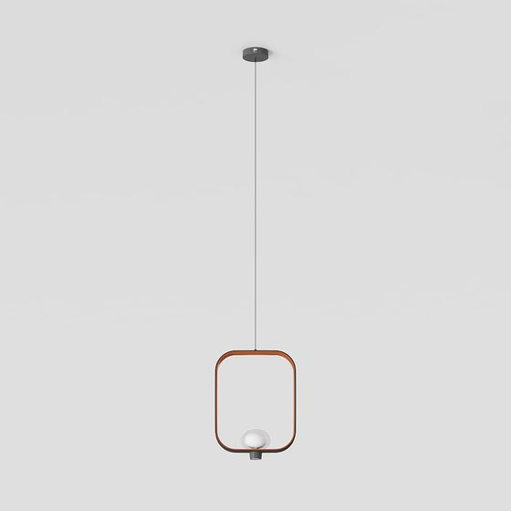 Square Halo Pendant Light 3D model