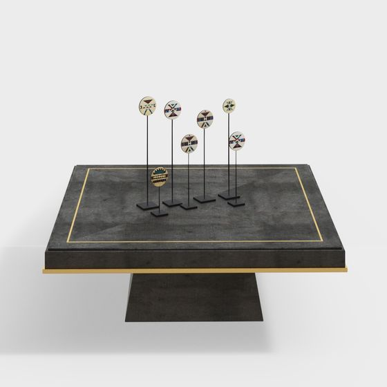 Vintage Art Display Stand 3D model