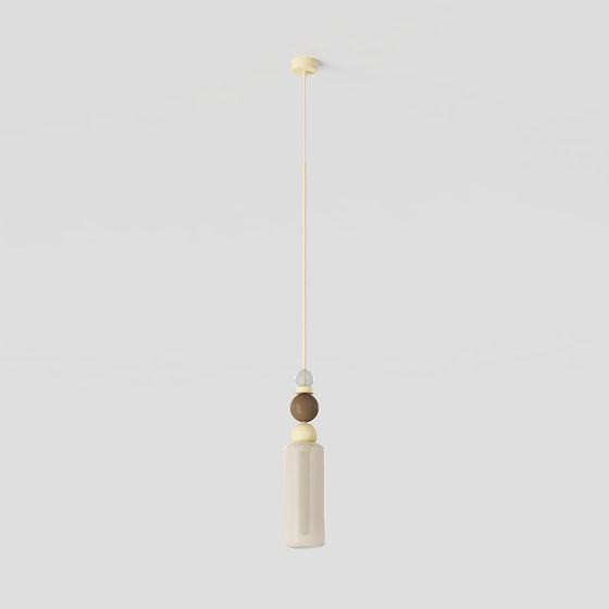 Elegant Polygonal Pendant Light 3D model