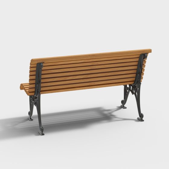 Vintage Park Bench 3D model