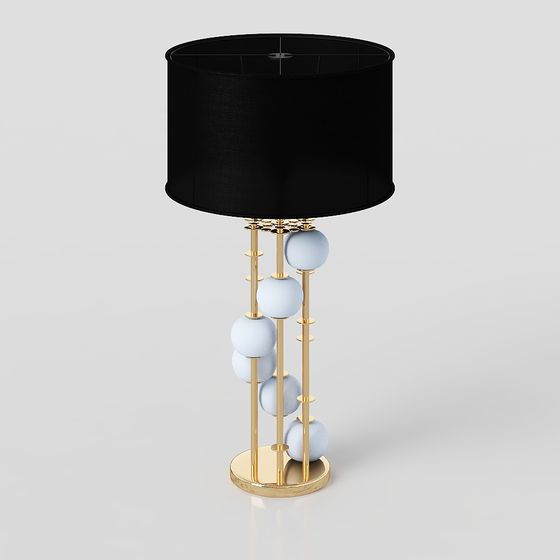 Elegant Low-Poly Table Lamp 3D model
