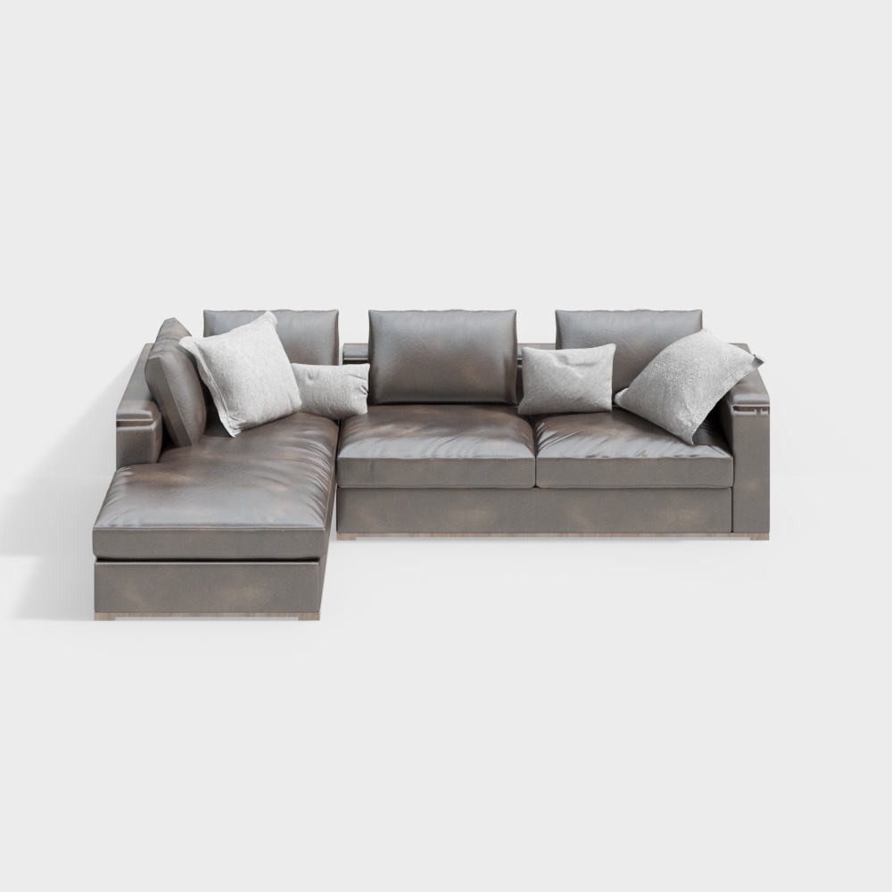 L-Shaped Industrial Corner Sofa