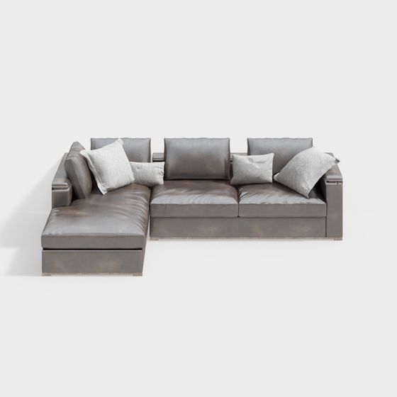 L-Shaped Industrial Corner Sofa