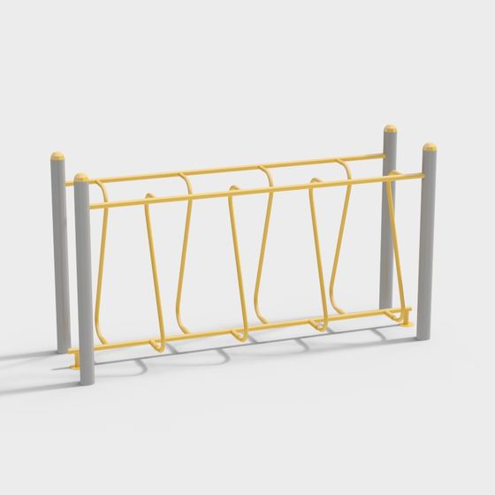 Vibrant Bicycle Rack 3D model