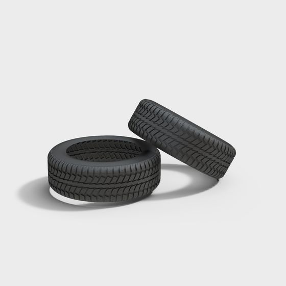 Realistic Low Poly Tire 3D Model