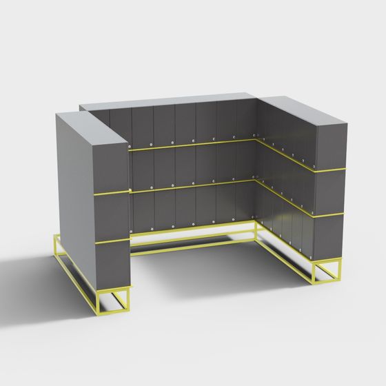 Urban Corner Storage Cabinet 3D model for Modern Spaces