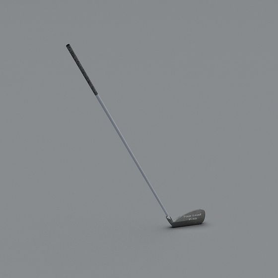 Elegant Low-Poly Golf Club 3D model for Creative Projects