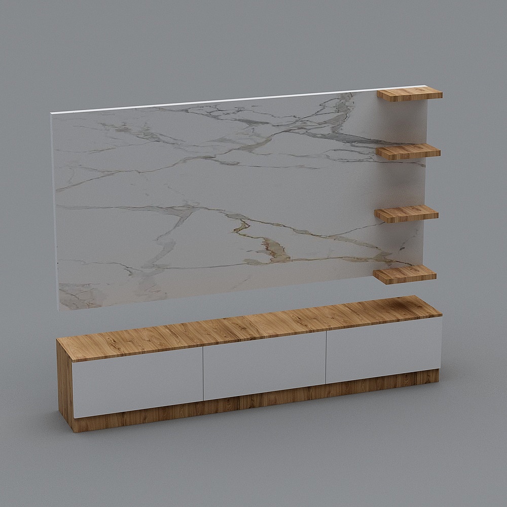 Elegant 3D Model TV Stand for Modern Interiors