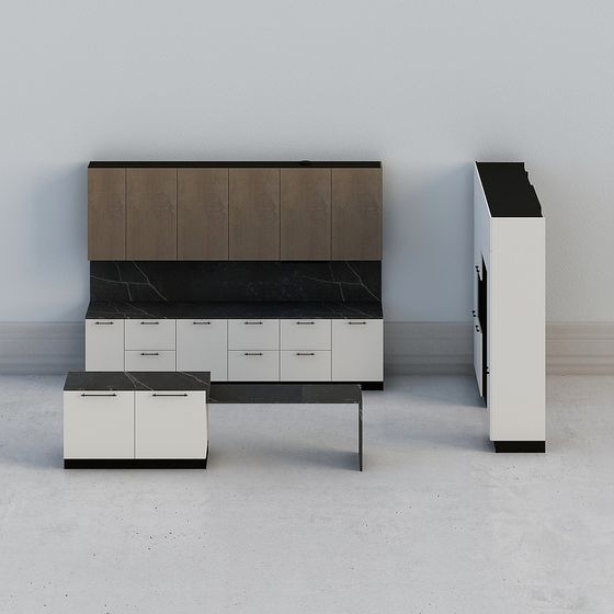 Urban Living Room Furniture Set 3D model