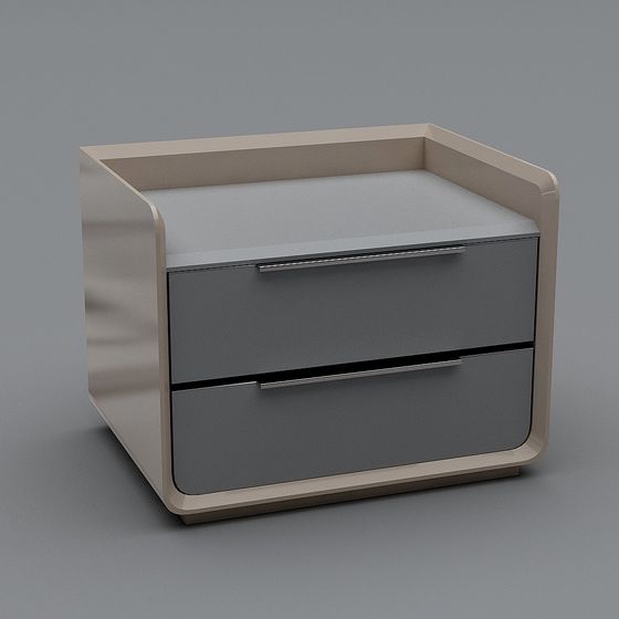 Stylish Low-Polygon Nightstand 3D Model