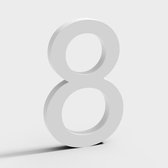 3D Text Model 8 with Colors