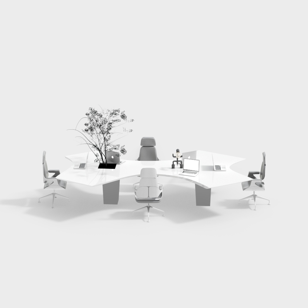 Futuristic Office 3D model for Creative Spaces