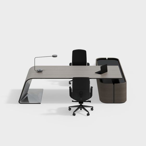 Modern Office Desk and Chair 3D model