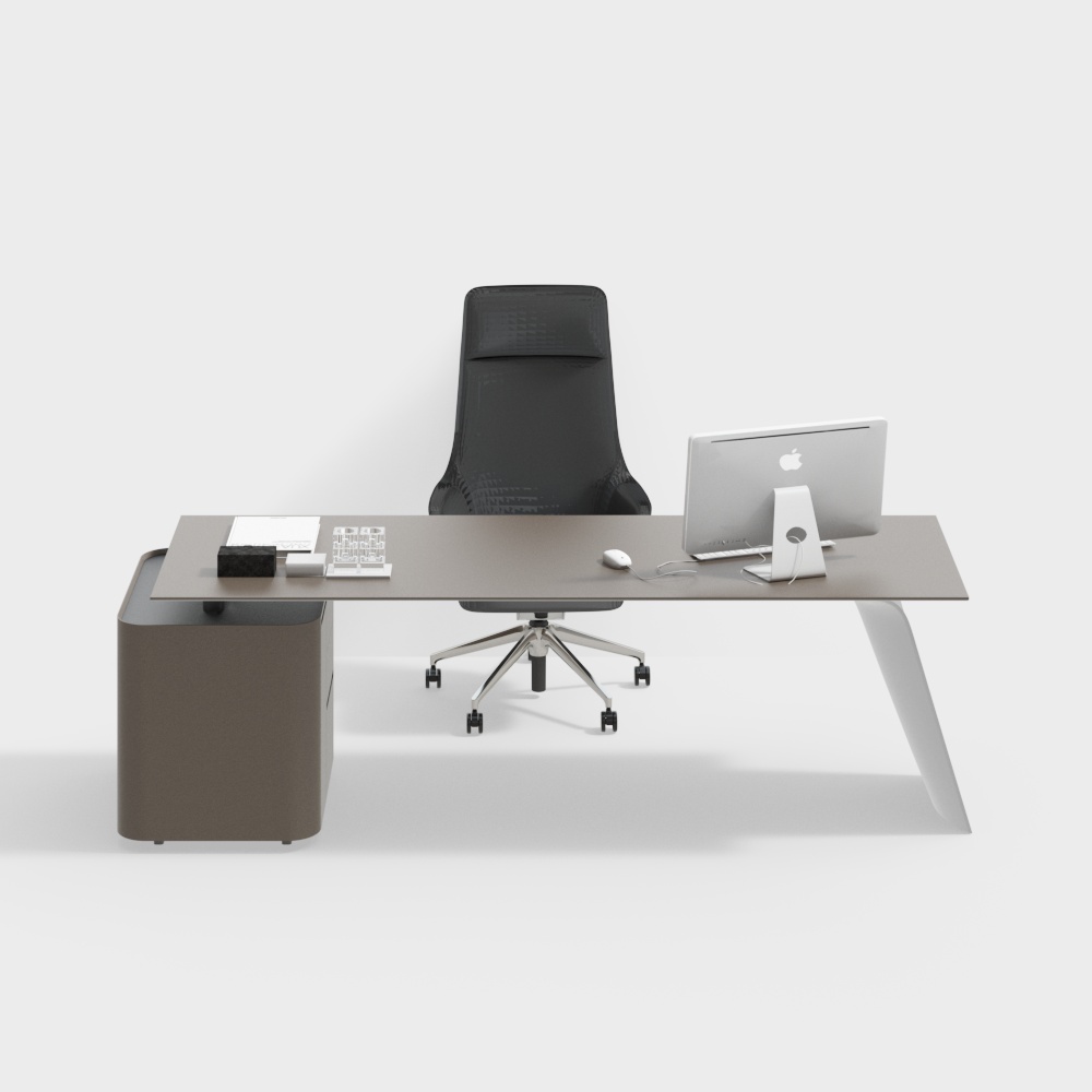 Office space executive desk and chair combination