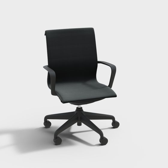Stylish Black Office Chair 3D model for Creative Spaces
