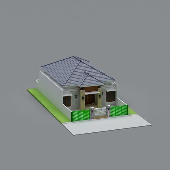 Minimalist Residential 3D Model for Tranquil Spaces