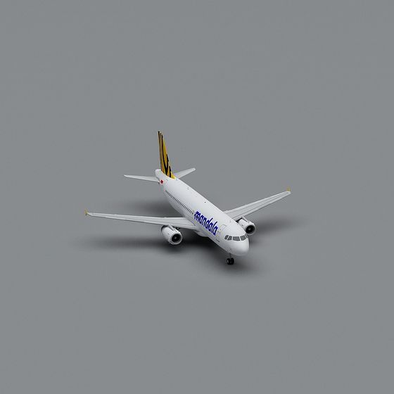 Mandala Low Poly 3D Airplane Model for Creative Projects