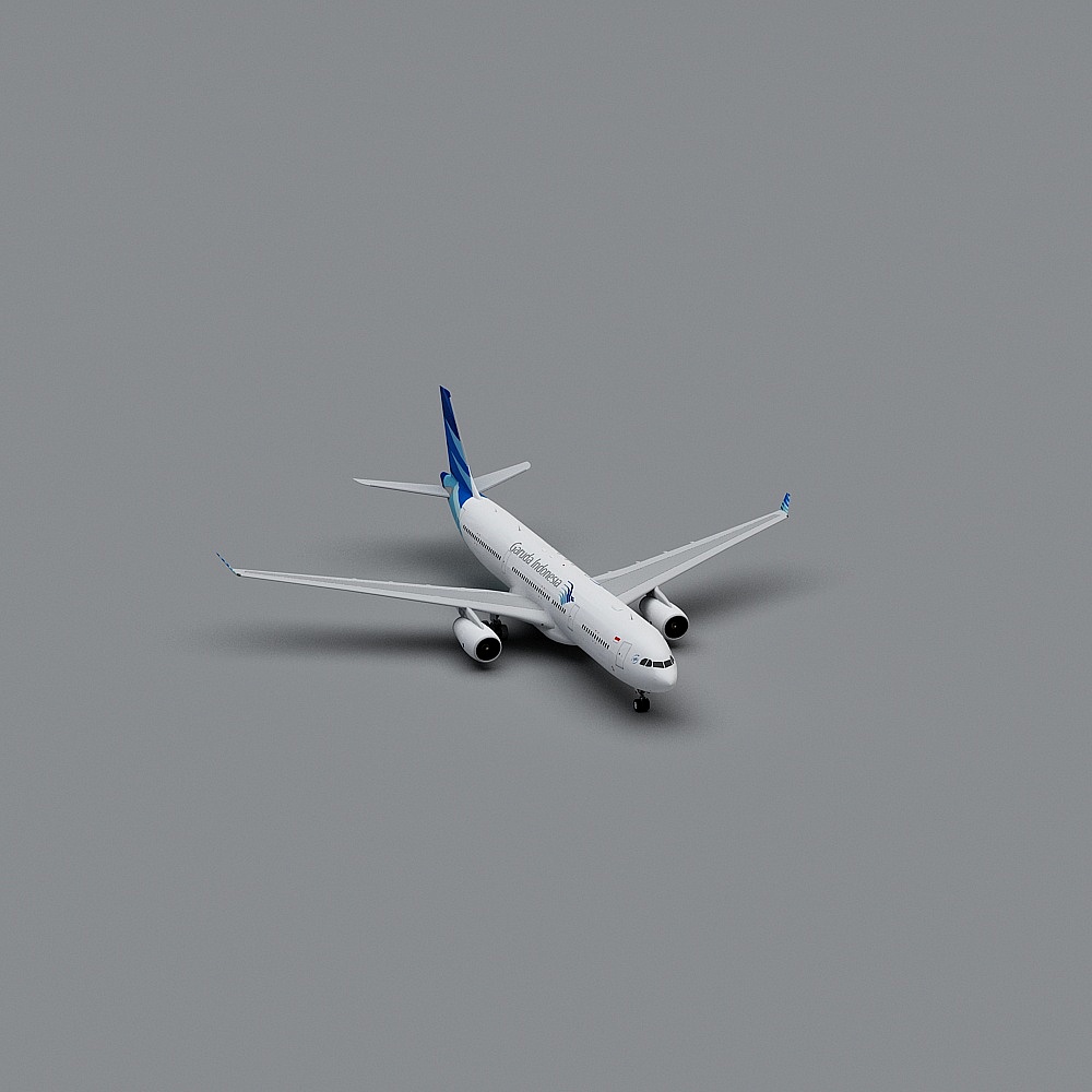 Dreamy Wings of Flight: GARUDA INDONESIA Aircraft 3D model