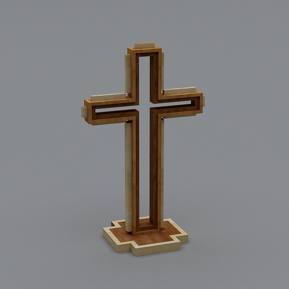 Abstract Cross 3D model for Artistic Creations