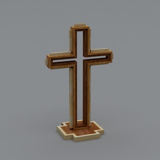 Abstract Cross 3D model for Artistic Creations