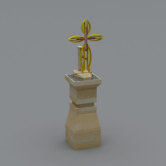 Abstract Trophy 3D model for Creative Projects