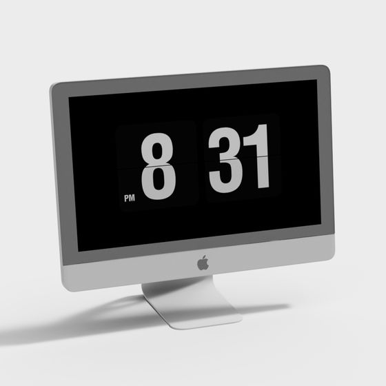 Minimalist Low-Poly Computer Monitor 3D model