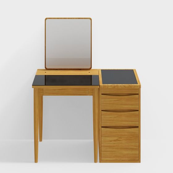 Hai gỗ đen cho bàn trang điểm sáng và tối 60+40