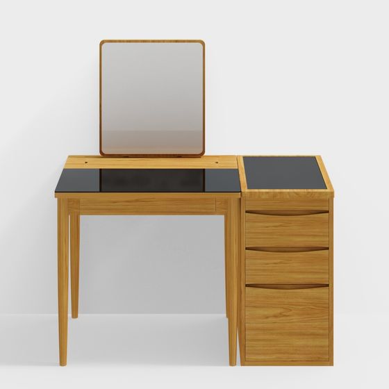 Elegant Makeup Vanity 3D model for Interior Design